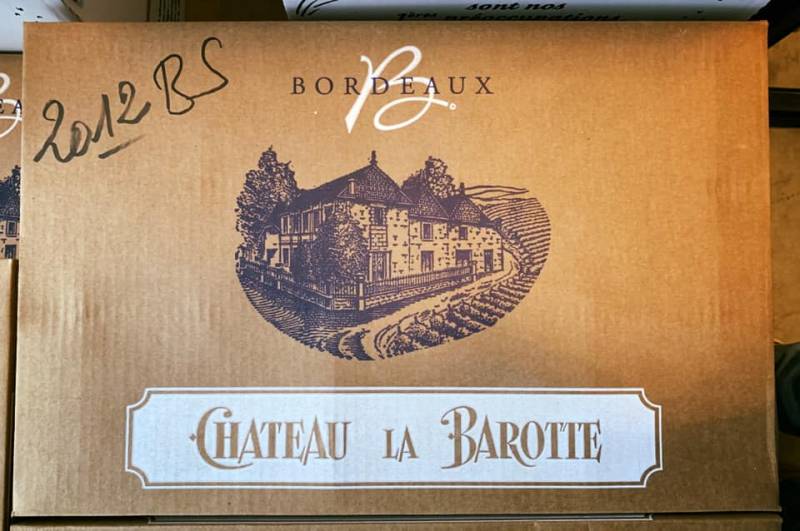 carton 6 bouteilles 2012 fût de chêne château la barotte st andré de cubzac
