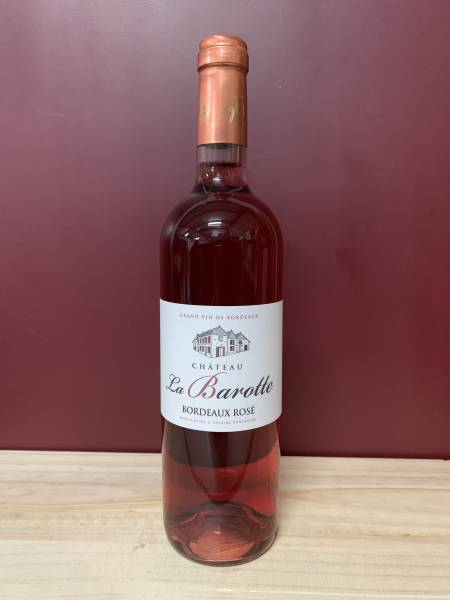 Acheter une bouteille de vin rosé au domaine du Château la Barotte St André de Cubzac prés de Bordeaux 33